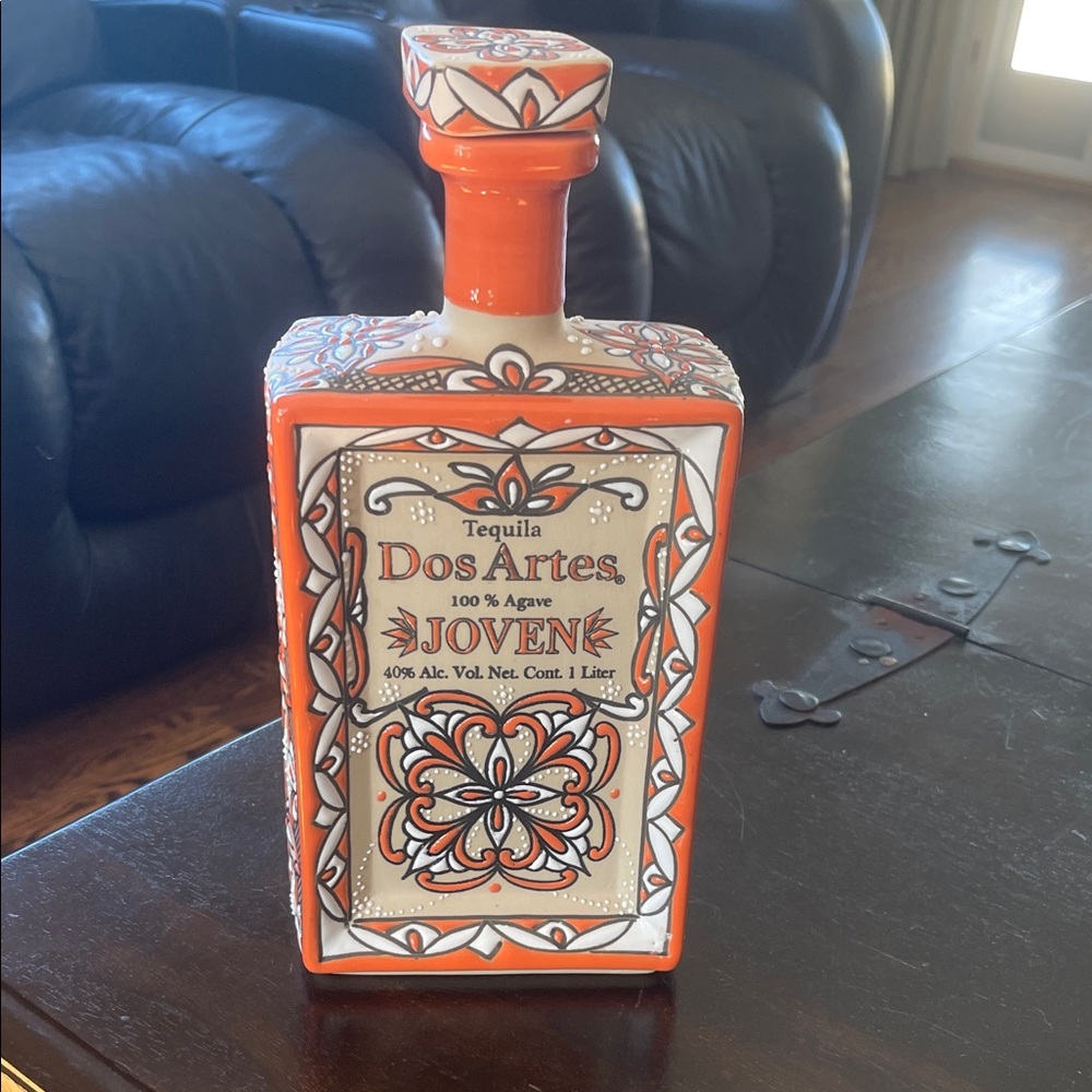 Orange and White Decorative Vase
